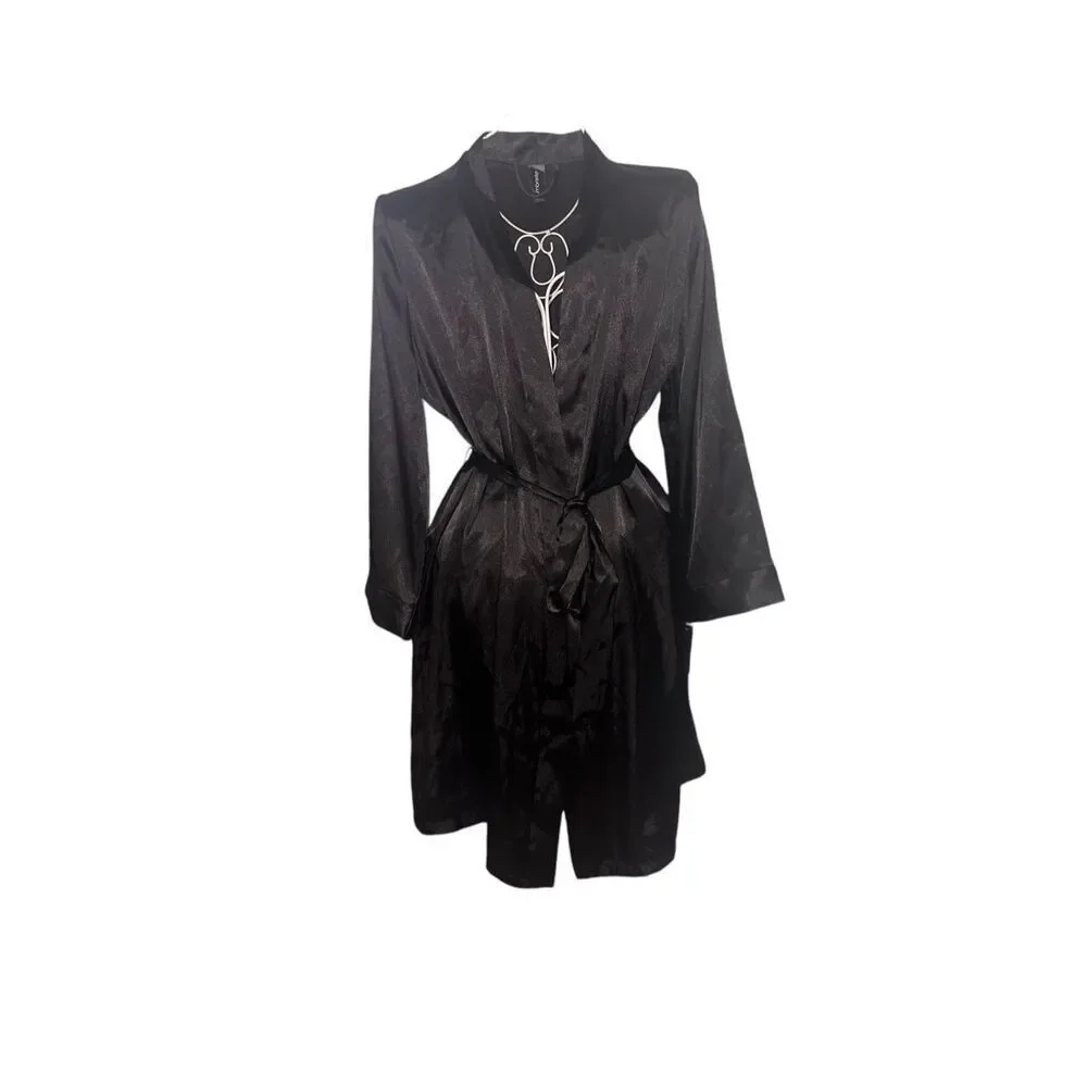 NEW WITH TAGS Beautiful NEW Ambrielle Robe size XL BLACK Soft Lounge